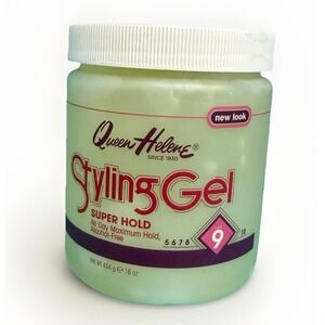 Queen Helene Hair Styling Gel Super Hold #9‎ Alcohol-Free 16 Oz NEW